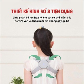 Đai Nhắc Nhở Tư Thế Thông Minh Báo Rung Cảm Biến 3 Chiều Chống Gù Lưng Cho Trẻ Em & Người Lớn