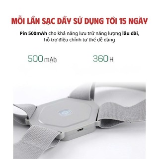 Đai Nhắc Nhở Tư Thế Thông Minh Báo Rung Cảm Biến 3 Chiều Chống Gù Lưng Cho Trẻ Em & Người Lớn
