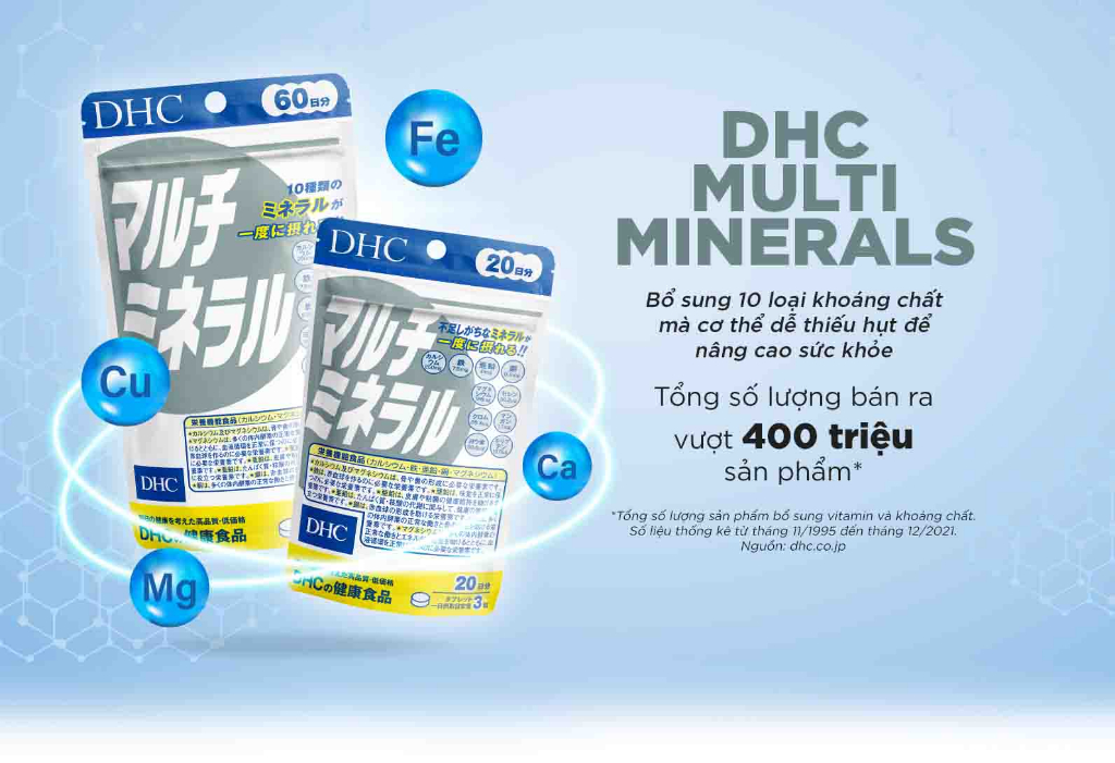 Viên uống Khoáng tổng hợp DHC (New) Bổ sung 10 loại khoáng chất gói 60 viên (20 ngày) | Shopee Việt Nam
