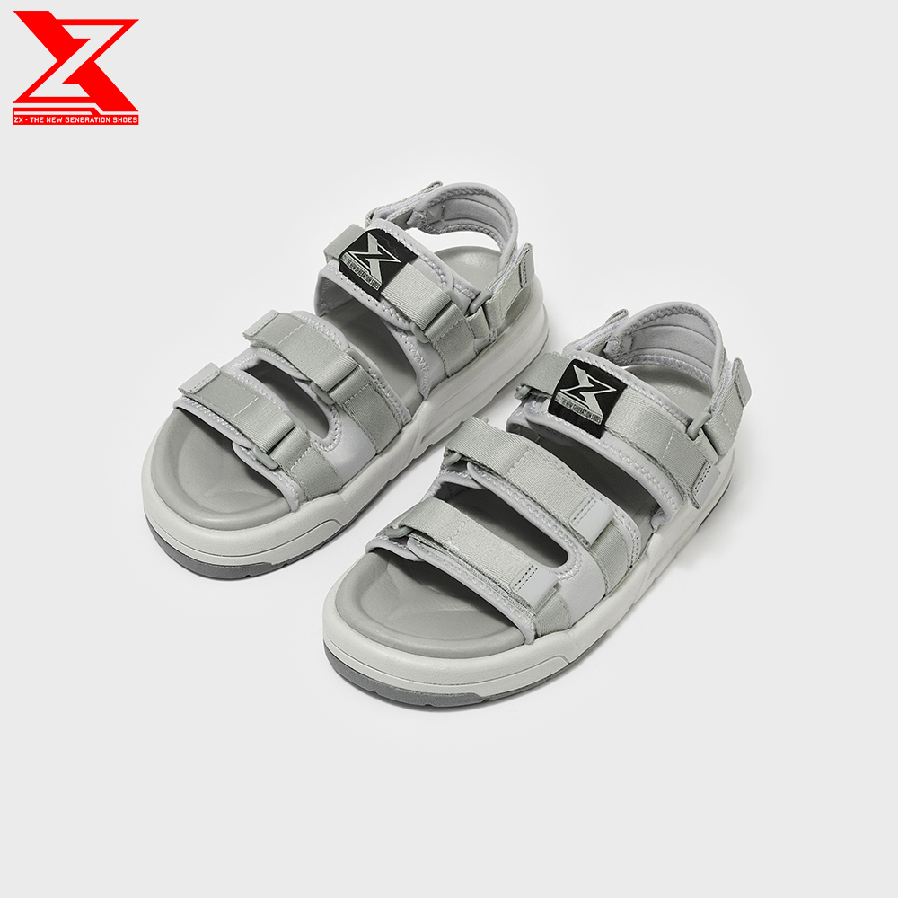 Mô tả Giày xăng-đan ZX Unisex Shoes 3128 all grey 3 quai đế Phylon 3cm siêu êm, bảo hành trọn đời - 2