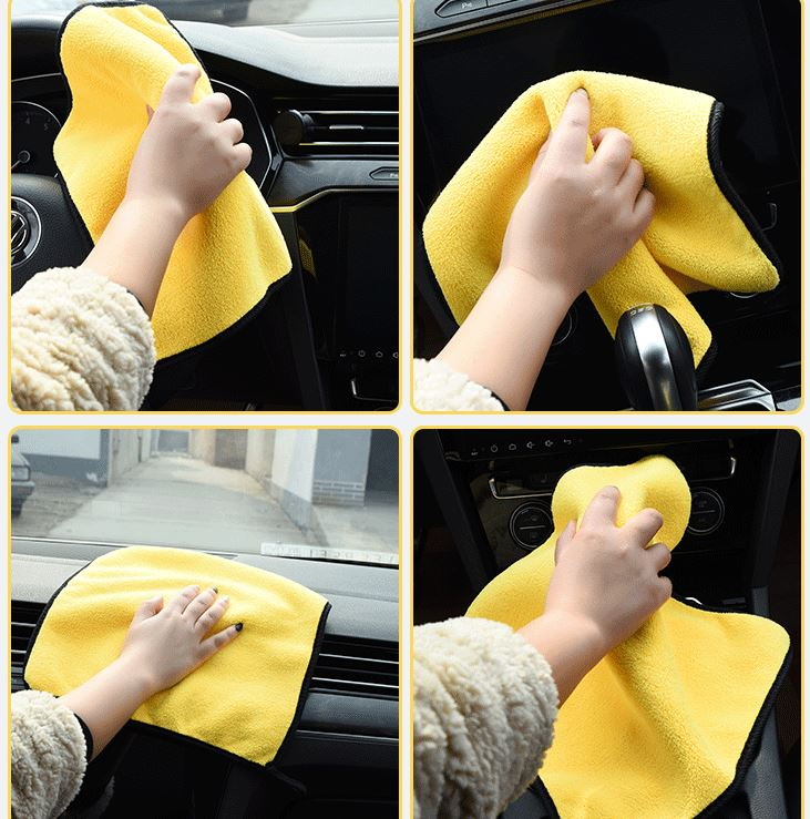 Mô tả Khăn Lau Xe Ô Tô Loại To Khổ 60x30CM Microfiber Chuyên Dùng Đa Năng Siêu Thấm, Dày - Size Cỡ Đại Chính Hãng Amalife - 2