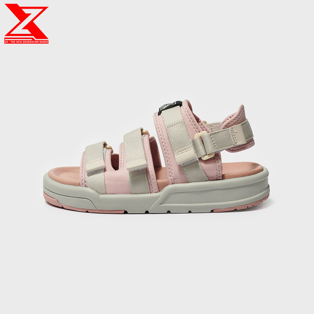 Mô tả Giày xăng-đan Nữ ZX 3128 Pink cream 3 quai phối lót hồng đế Phylon 3 lớp 3cm - 3