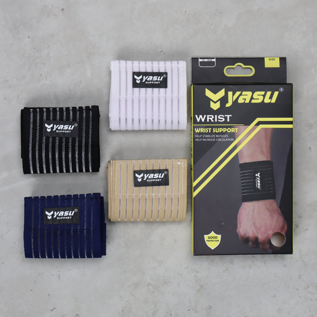 Mô tả Băng quấn cổ tay thể thao tập gym, tennis, cầu lông bảo vệ và hỗ trợ nẹp cổ tay Yasu 1536 (1 Chiếc) - 7
