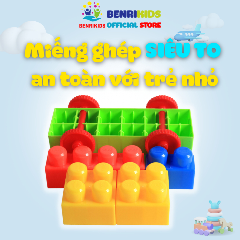 Mô tả Đồ Chơi Xếp Hình Mầm Non 72 Chi Tiết Chính Hãng Sato - 2