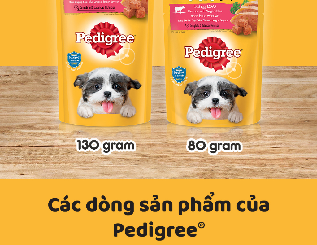 Mô tả Thức Ăn Cho Chó Con Dạng Sốt PEDIGREE NutriDefence - Vị Bò, Trứng và Rau (80g, 12 Gói) - 10