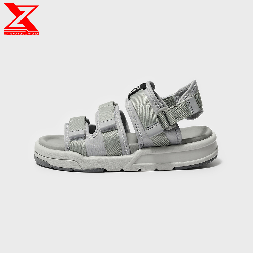 Mô tả Giày xăng-đan ZX Unisex Shoes 3128 all grey 3 quai đế Phylon 3cm siêu êm, bảo hành trọn đời - 1