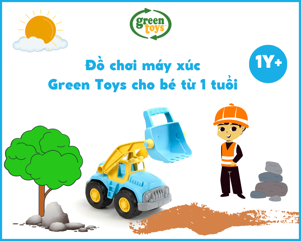 Mô tả Đồ Chơi Xe Máy Xúc Càng Cao Green Toys Cho Bé Từ 1 Tuổi - 1