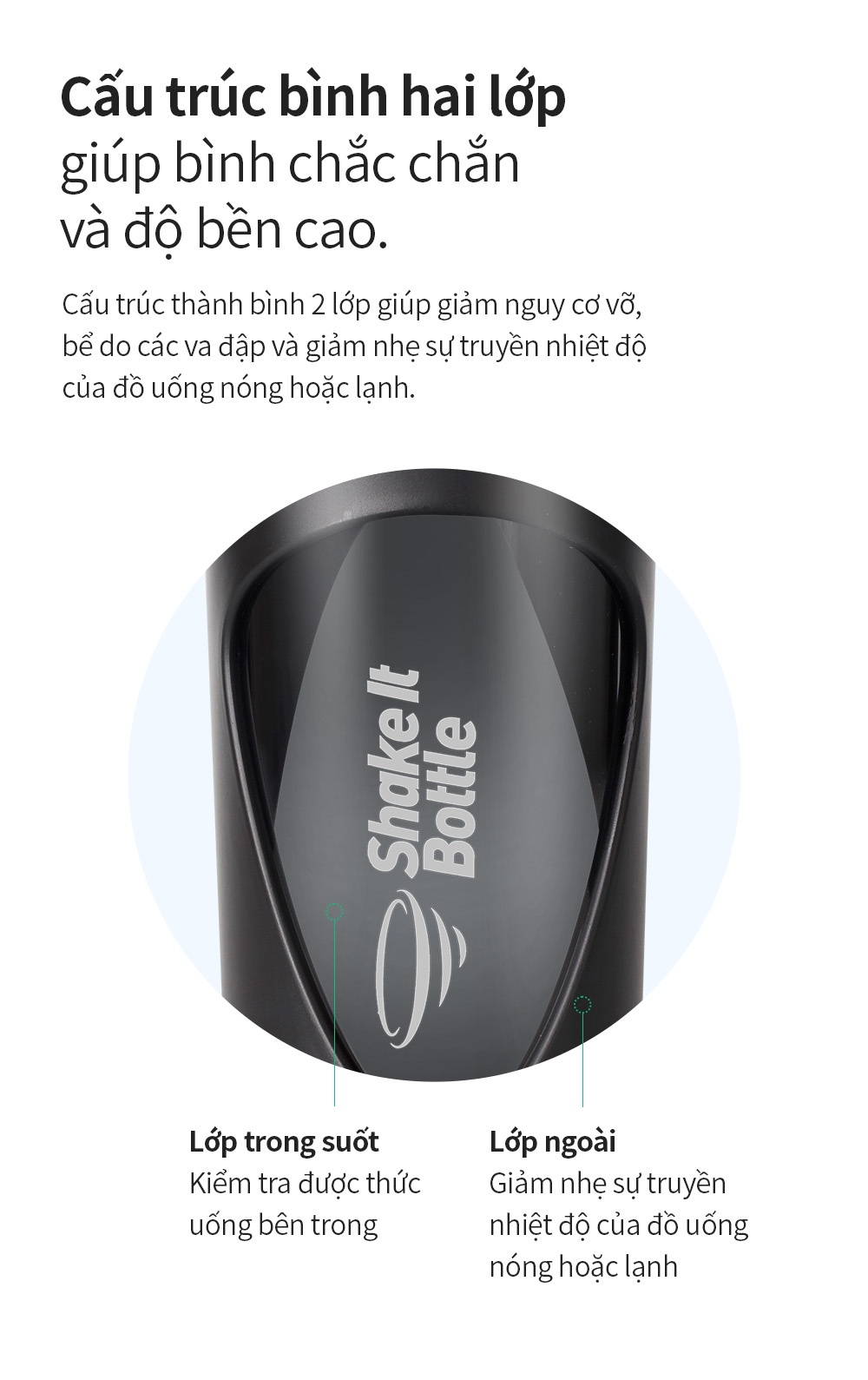 Mô tả Bình lắc Balance Shake it LocknLock HAP949 897ml 2 màu, có vạch chia dung tích và quai xách - K-MALL - 4