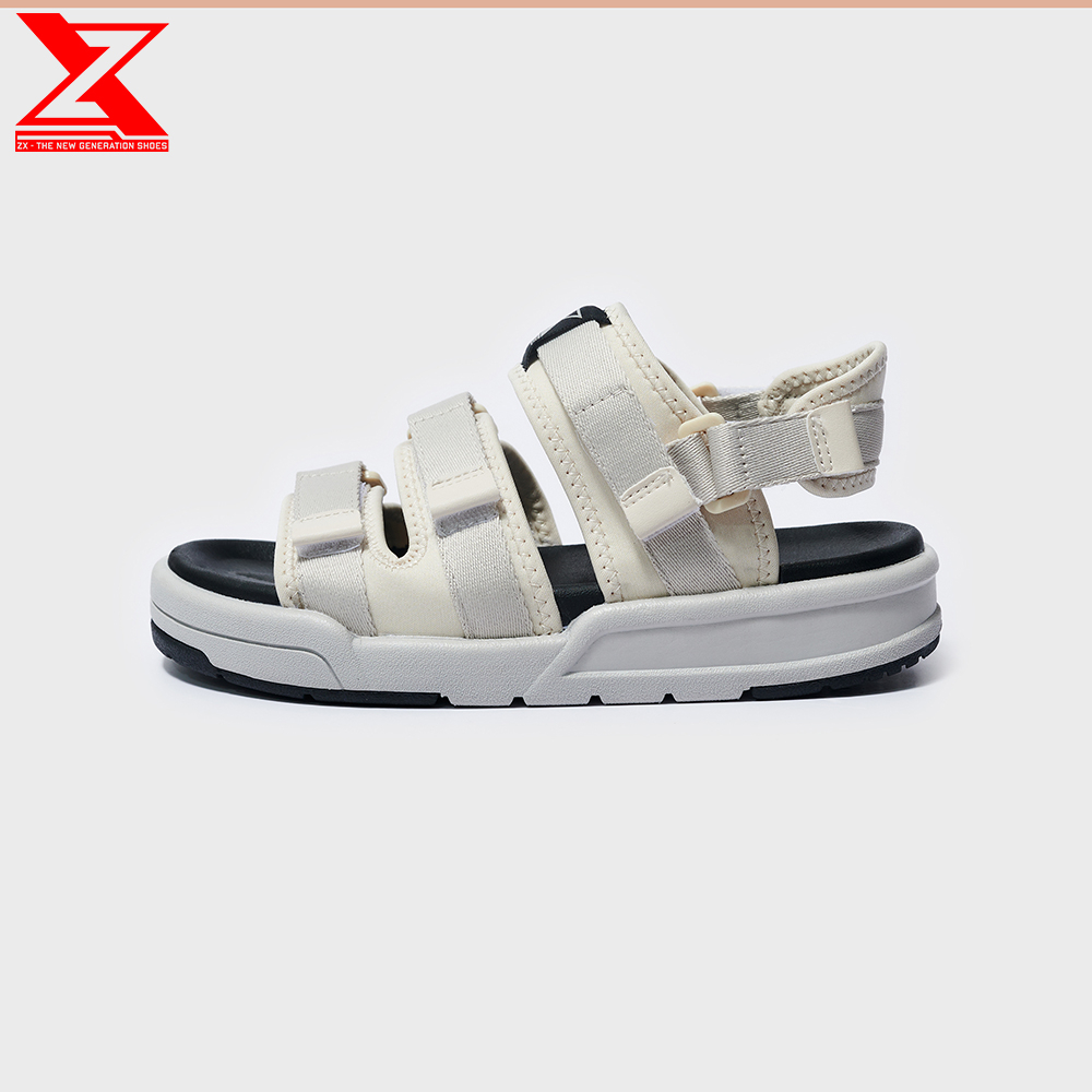 Mô tả Giày xăng-đan nữ ZX unisex Shoes 3128 Cream Black 3 quai có thể tháo quai sau - 1
