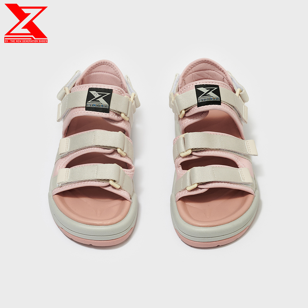 Mô tả Giày xăng-đan Nữ ZX 3128 Pink cream 3 quai phối lót hồng đế Phylon 3 lớp 3cm - 2
