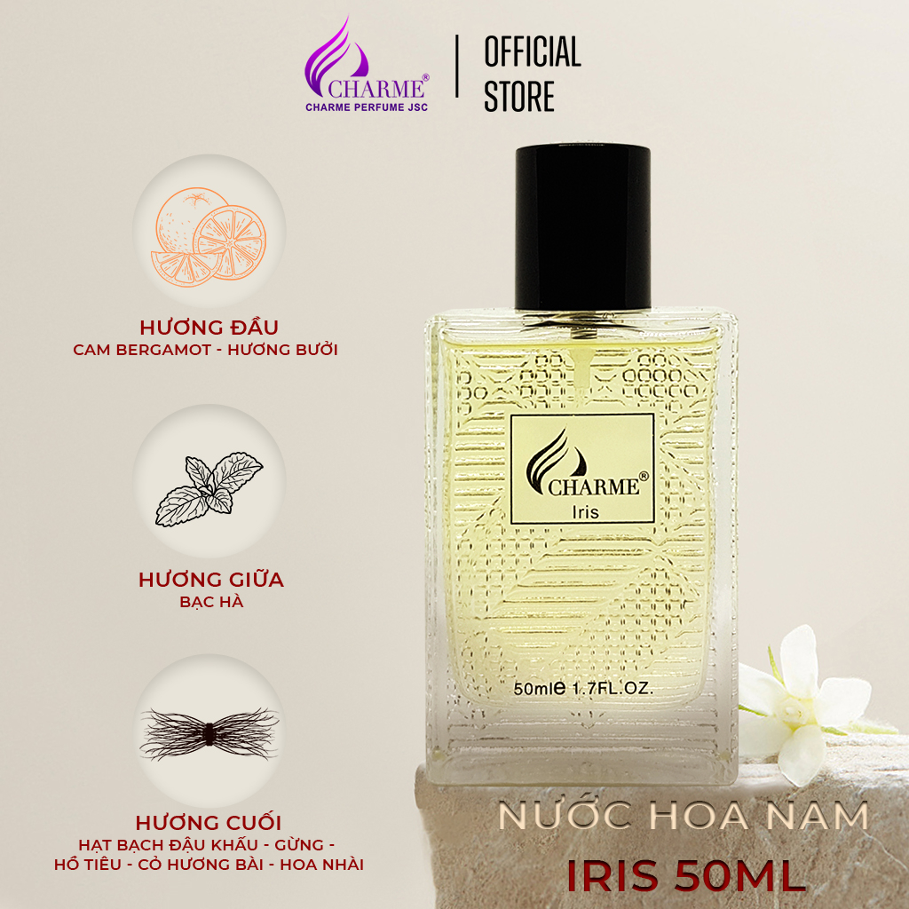 Mô tả Nước Hoa Nam CHARME IRIS 50ML NEW VER - RED DE CHARME - 3
