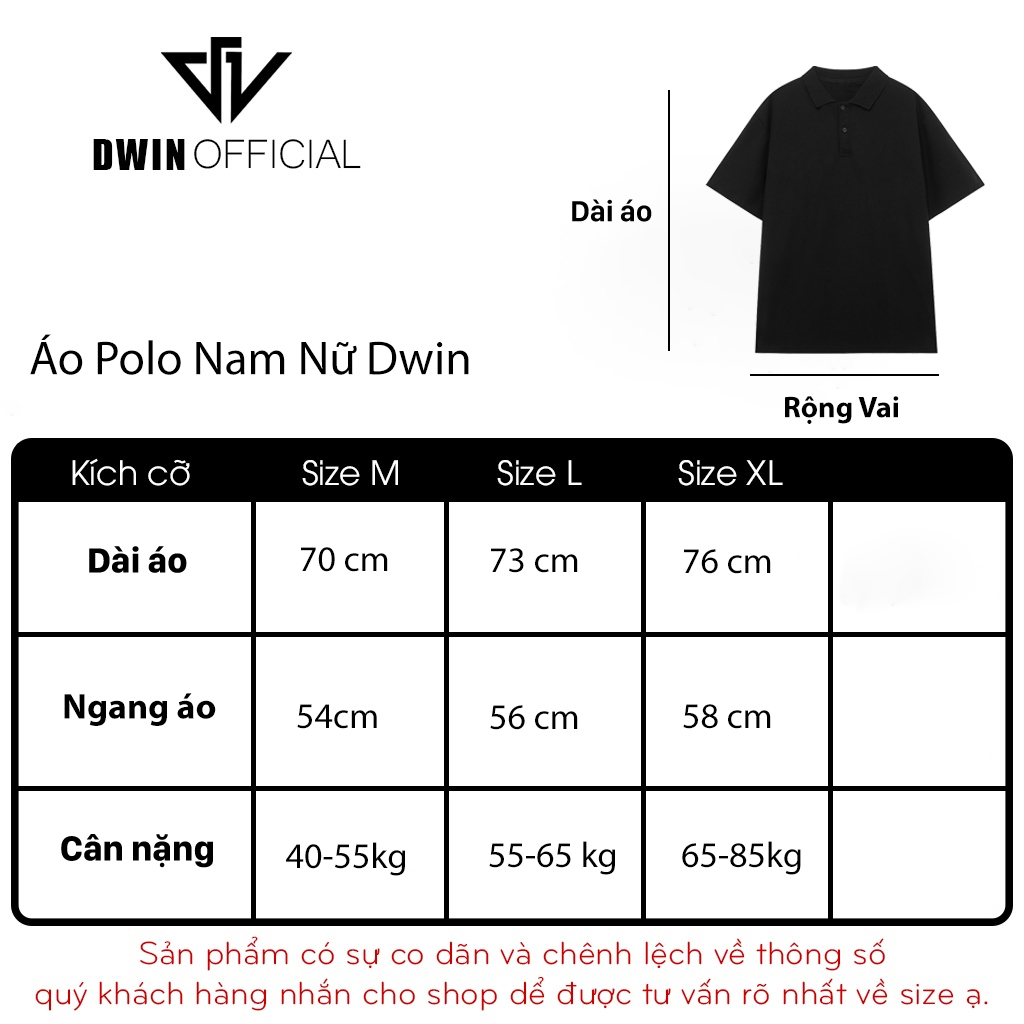 Mô tả Áo polo nam nữ brand in Dwin SIGNATURE cổ bẻ vải cá sấu basic form rộng tay lỡ unisex oversize - 1