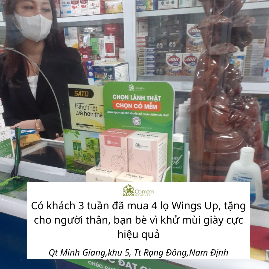 Mô tả Bột Khử Mùi Wings Up Khử Mùi Hôi Chân Hôi Nách Giày Giảm Tiết Mồ Hôi Hôi Cỏ Mềm 25g - 6