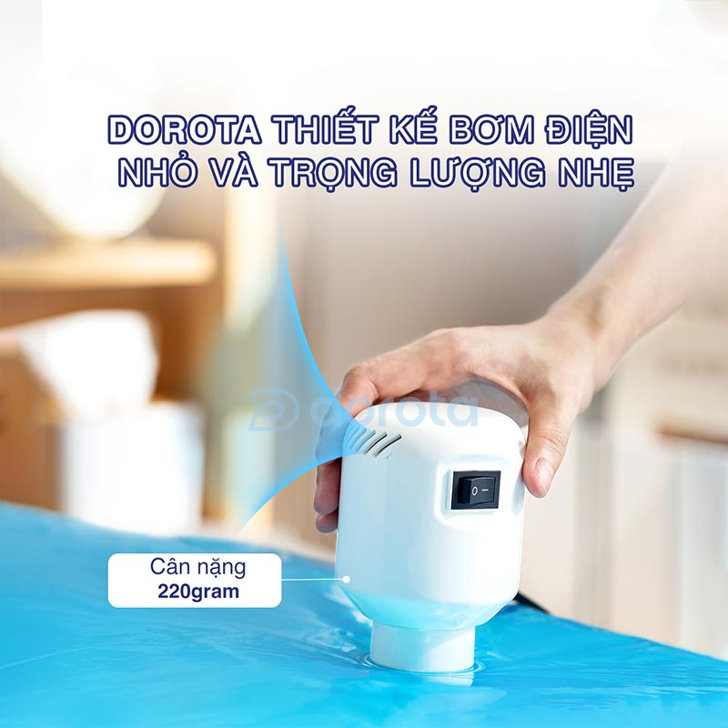 Mô tả Bơm điện hút chân không cao cấp DOROTA dùng cho túi hút chân không đựng quần áo chăn mền AQ - 6