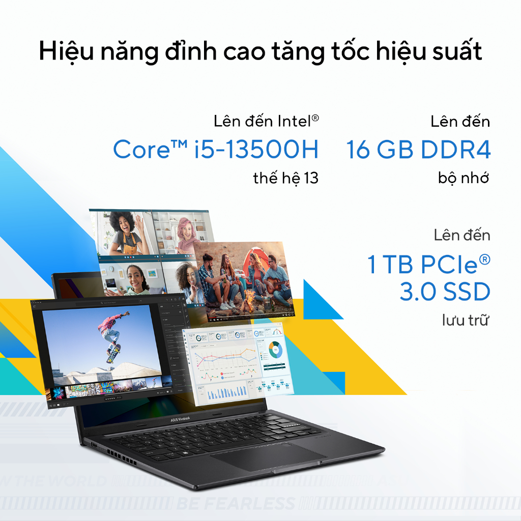 Mô tả Laptop Asus Vivobook 14 OLED A1405VA-KM095W i5-13500H | 16GB | 512GB | Intel Iris | 14" 2.8K  | Win 11 | Bạc - 2