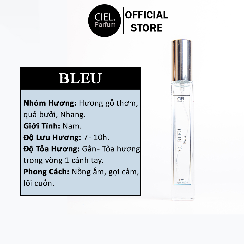 Mô tả Nước hoa nam cao cấp CL BLEU Edp chính hãng CIEL Parfum phong cách mạnh mẽ quyến rũ, sang trọng lôi cuốn - 1