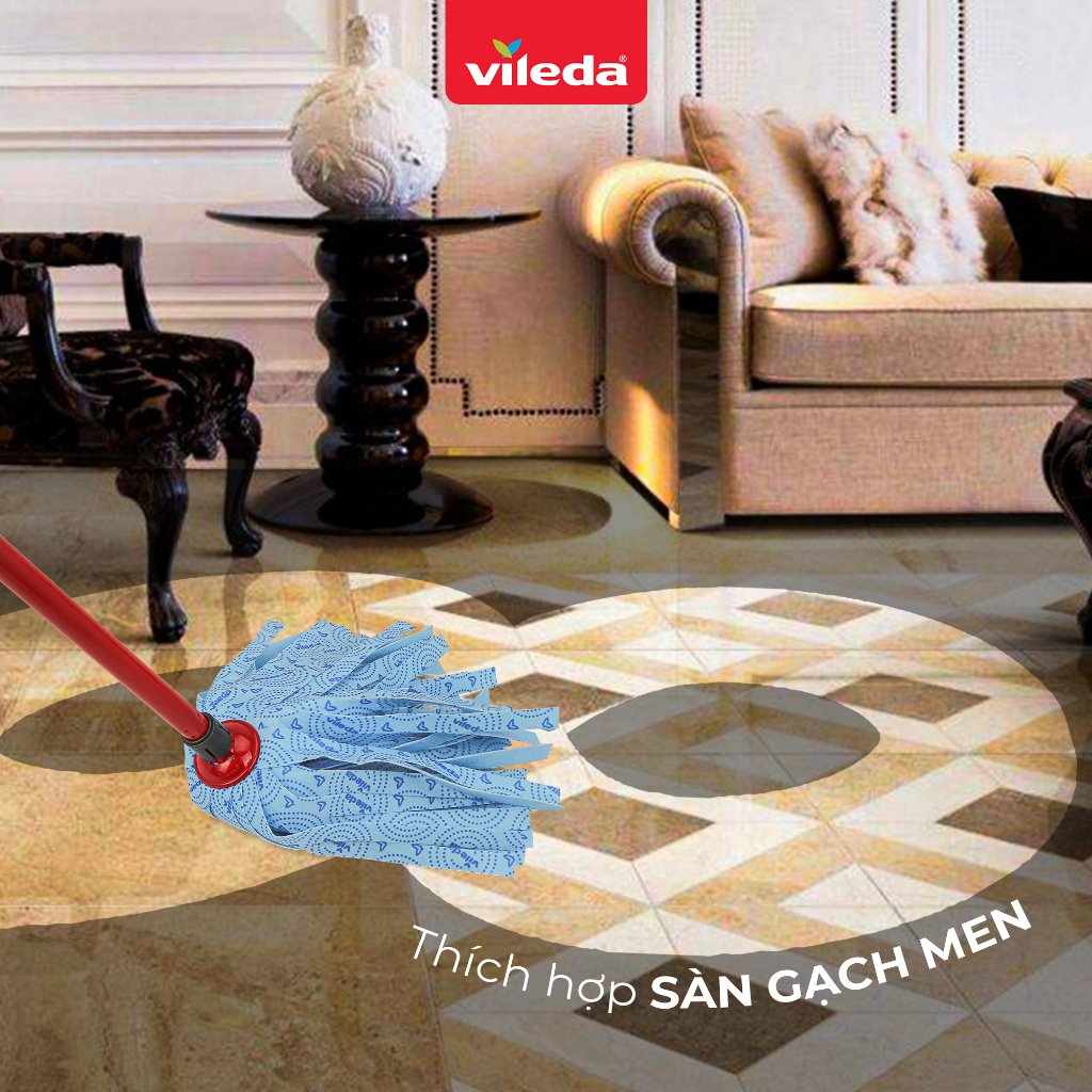 Mô tả Cây lau nhà đa năng VILEDA Wetmop vải sợi microfibre, siêu thấm dùng cho mọi loại sàn - 5