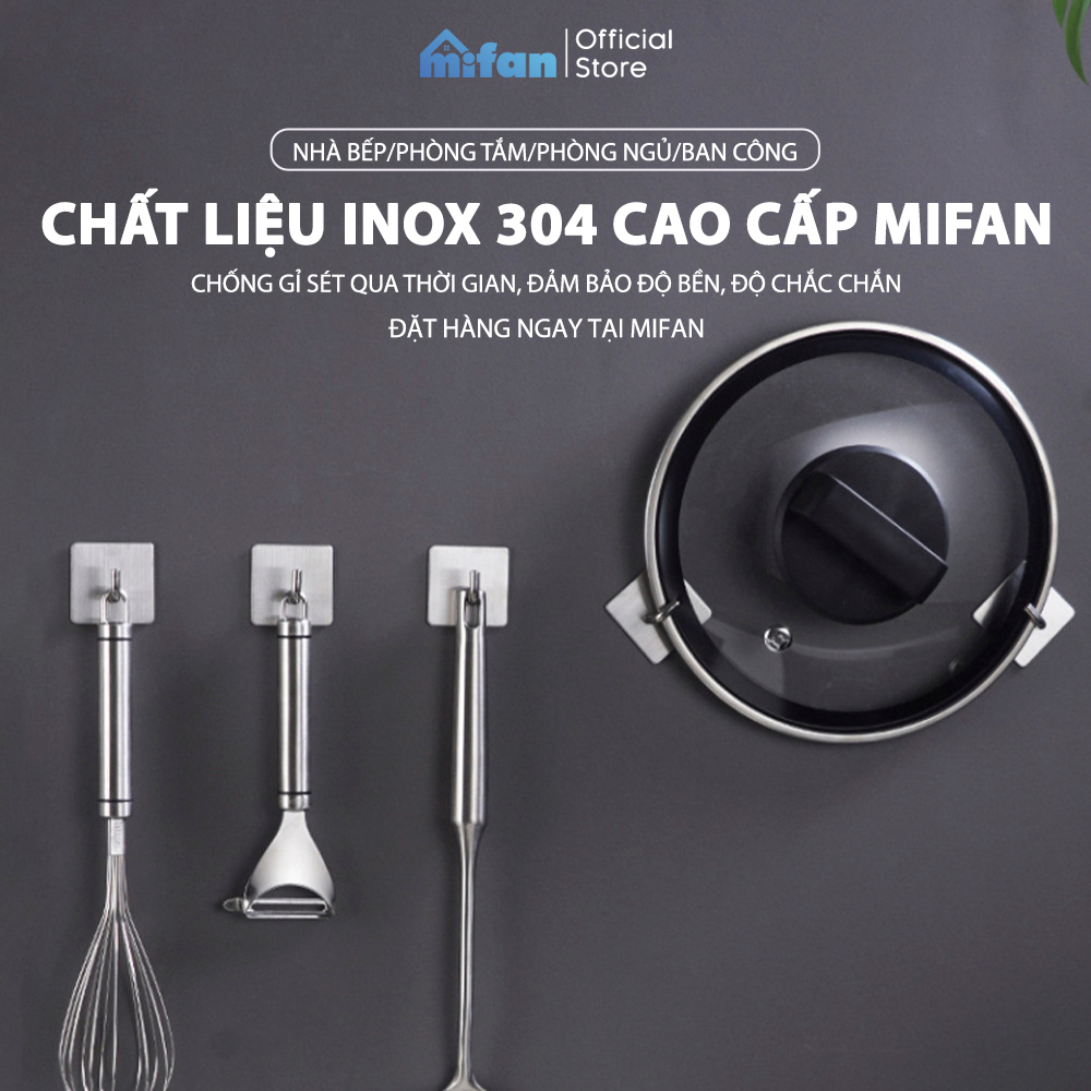 Móc dán tường Inox 304 MIFAN - Đa năng nhà bếp