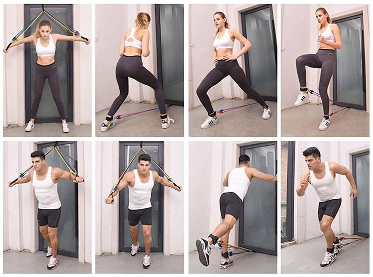 Mô tả Bộ 5 Dây Kéo Ngũ Sắc Tập Gym Tổng 150LB Cỡ Lớn (Hàng Loại 1) Chính Hãng Đại Nam Sport - 2