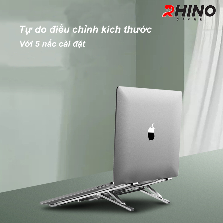Mô tả Giá đỡ Laptop, macbook, ipad tản nhiệt Rhino KL102, kệ đỡ máy tính nhôm cao cấp, gấp gọn - 3