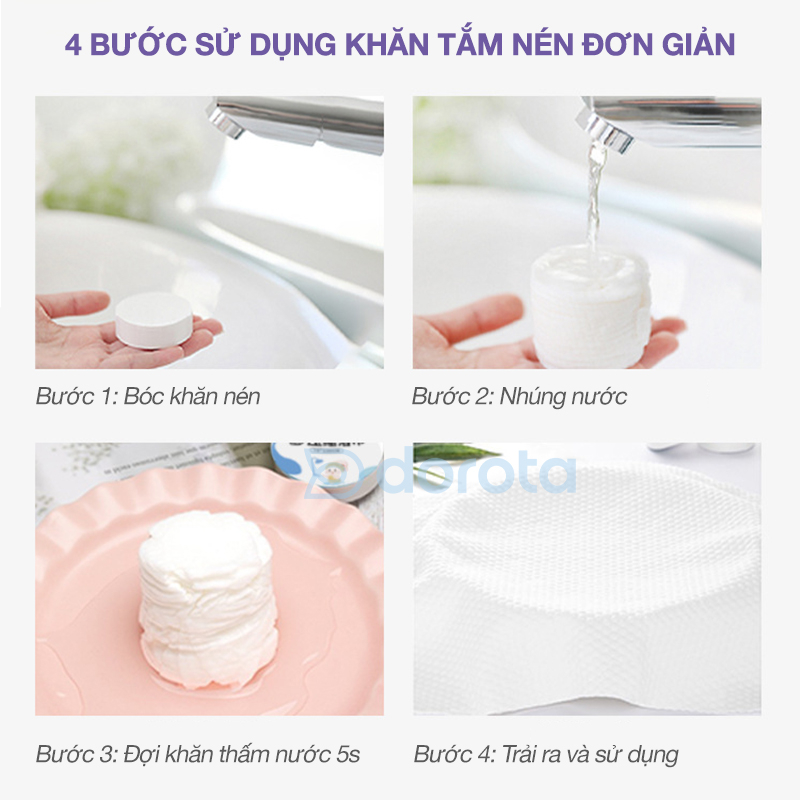 Mô tả Khăn tắm nén du lịch 70x140cm an toàn loại dày DOROTA - KTN1 - 5
