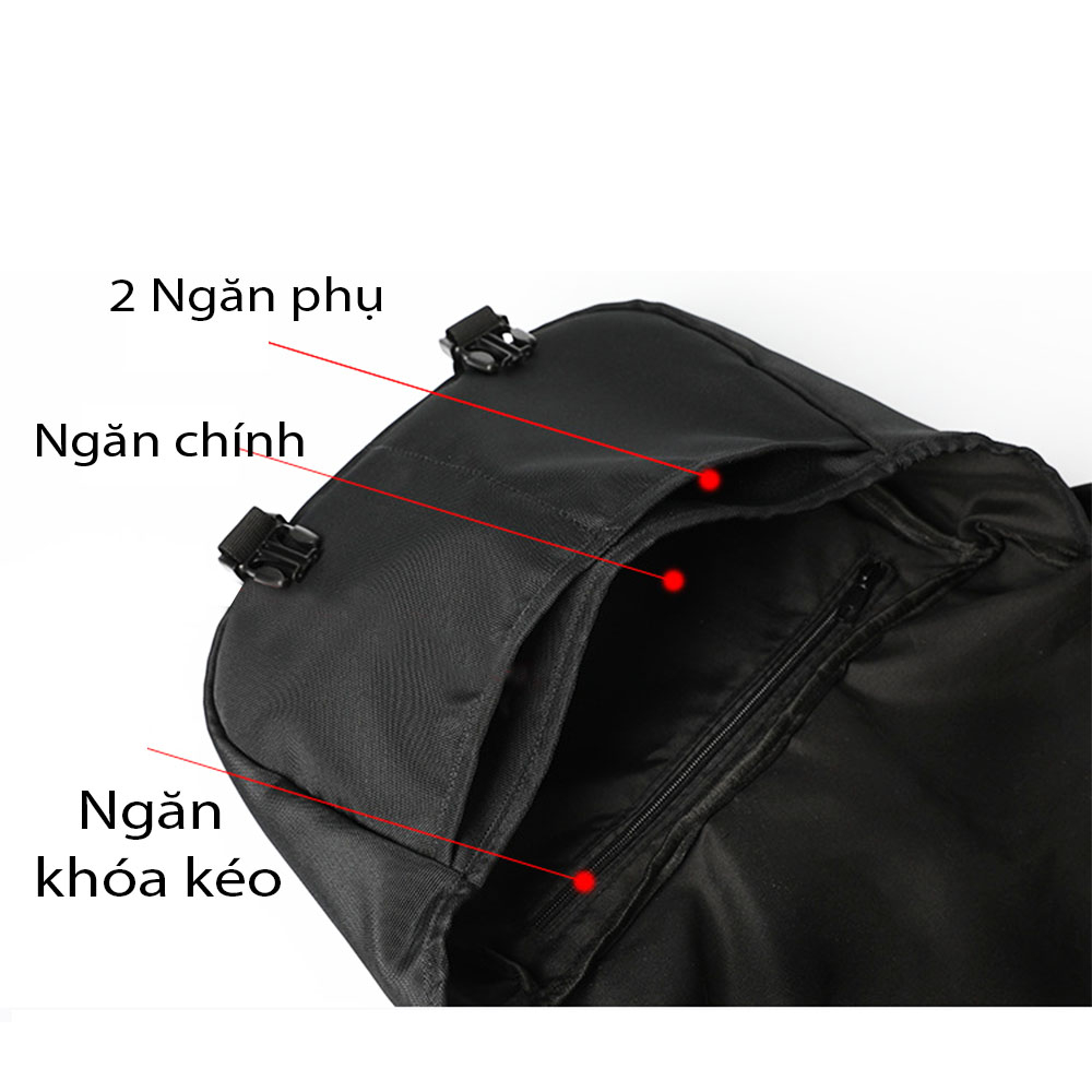 Mô tả Túi đeo chéo nam cỡ lớn chất vải dù cao cấp sử dụng đi học đi làm tiện lợi CHENNY CN88 - 6