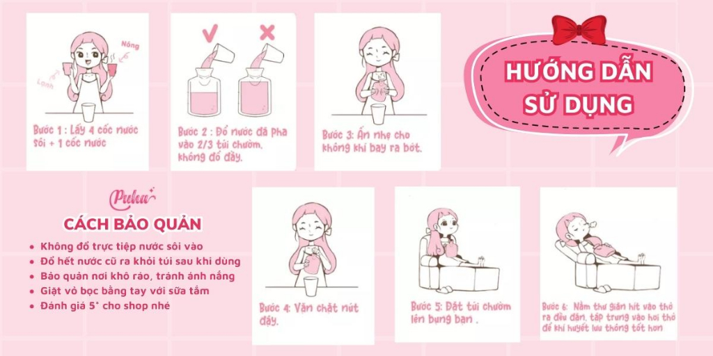 Mô tả Túi chườm nóng lạnh đa năng Puha 500ml họa tiết thỏ bunny dễ thương quà tặng bạn gái - 4