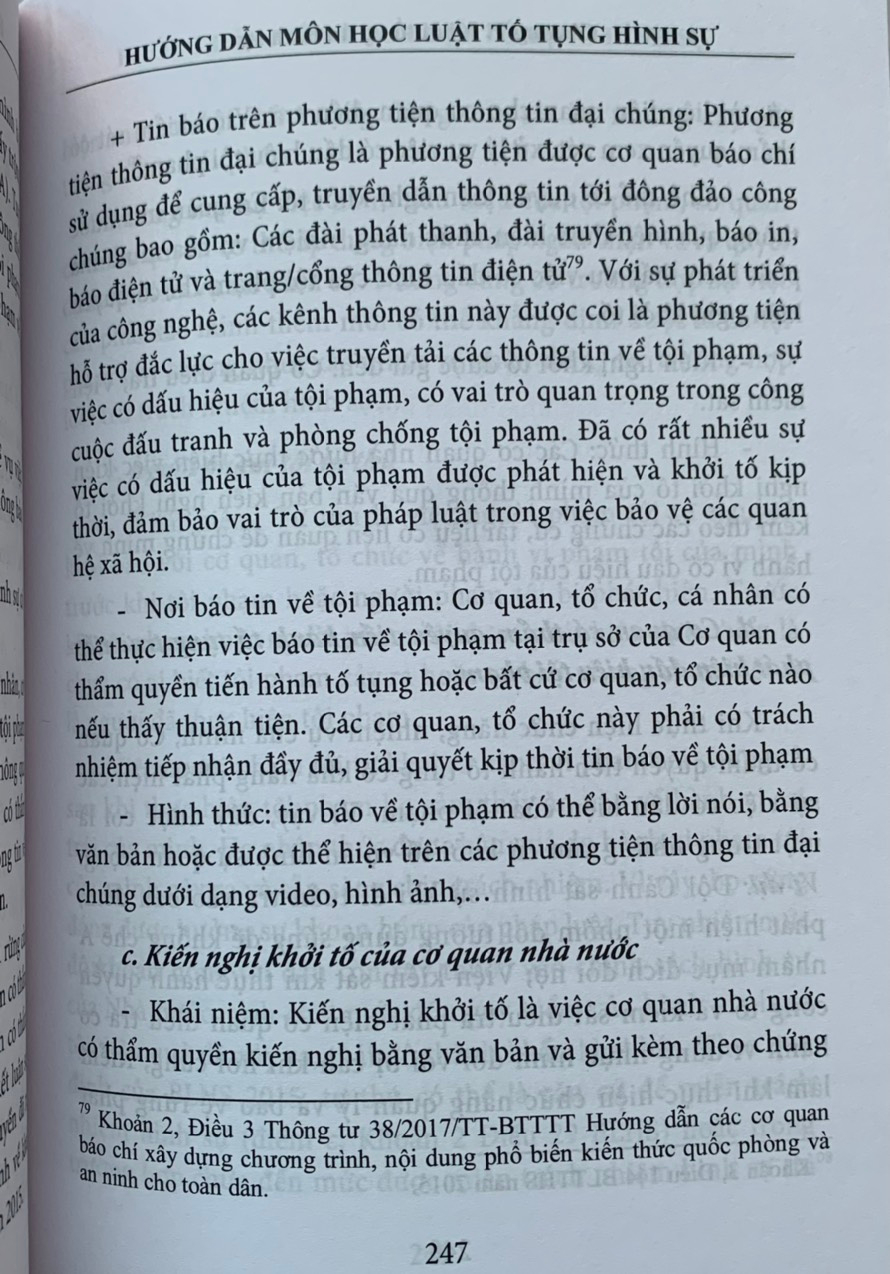 Mô tả Sách - Hướng dẫn môn học Luật tố tụng hình sự - 5