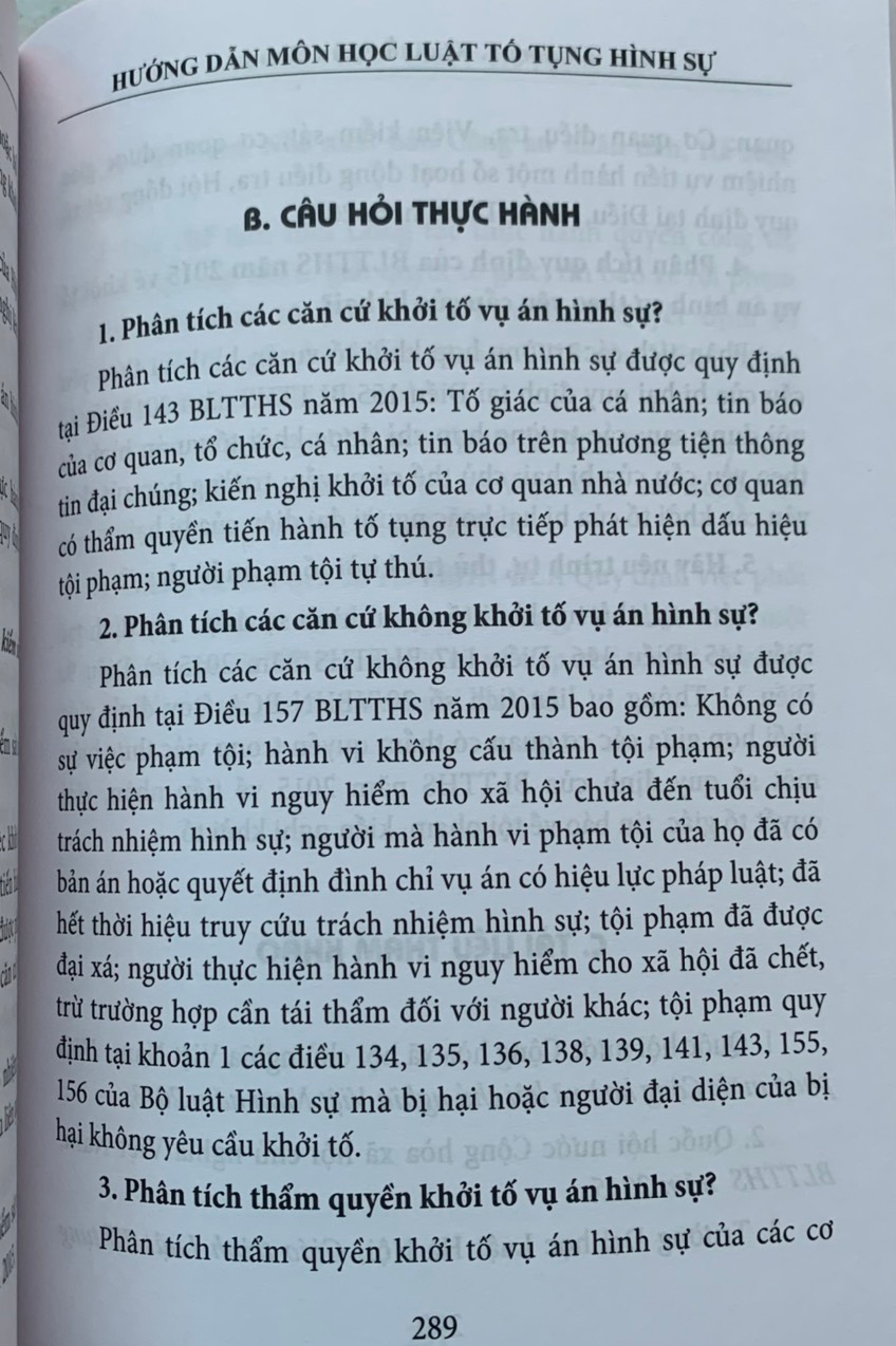 Mô tả Sách - Hướng dẫn môn học Luật tố tụng hình sự - 6