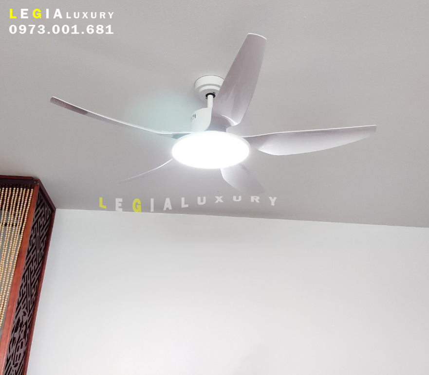 Mô tả Quạt Trần Đèn Gió Mạnh LÊ GIA LGFAN668T - Chiều Cao 38cm - Sải Cánh 142cm - Bảo Hành 5 Năm - 3