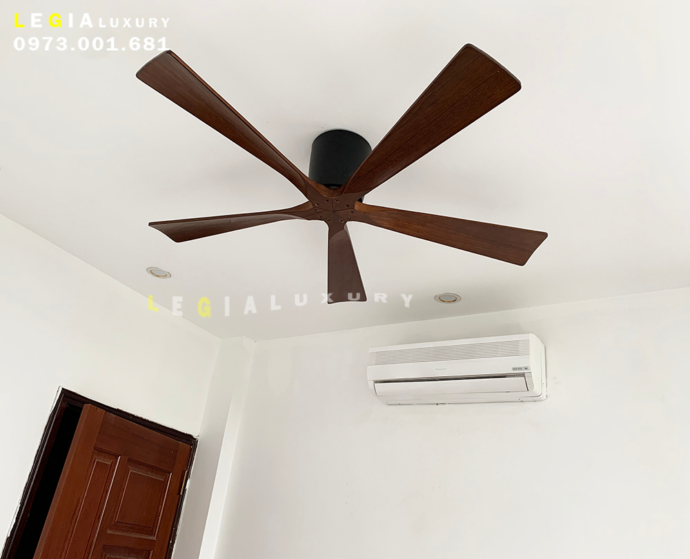 Mô tả Quạt Trần Cánh Gỗ Phong Cách Indochine LÊ GIA LGFAN738G - Chiều Cao 22cm - Sải Cánh 132cm - Bảo Hành 5 Năm - 5