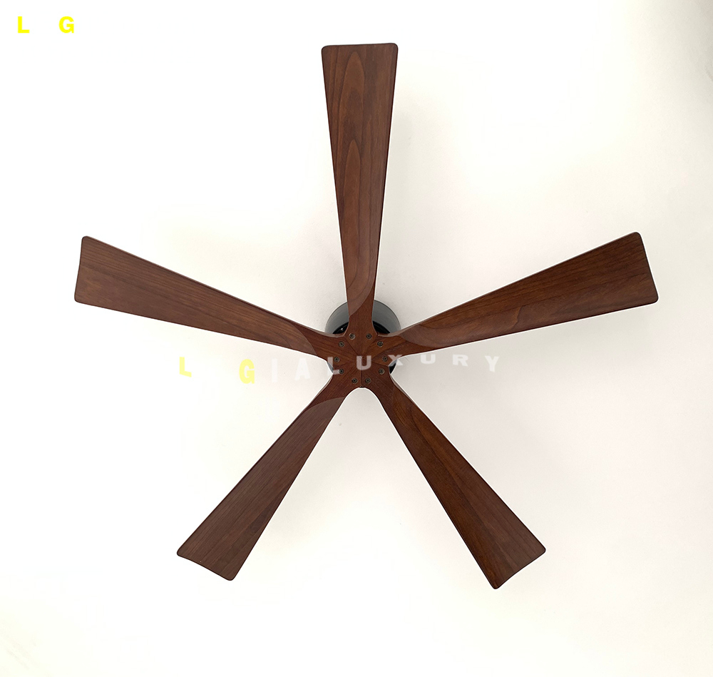 Mô tả Quạt Trần Cánh Gỗ Phong Cách Indochine LÊ GIA LGFAN738G - Chiều Cao 22cm - Sải Cánh 132cm - Bảo Hành 5 Năm - 6