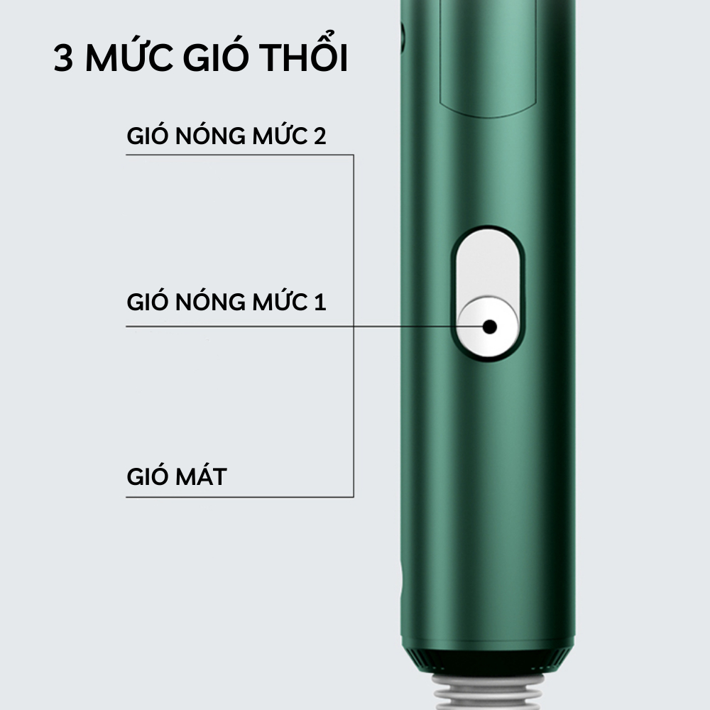 Mô tả Máy sấy tóc mini HOKU gấp gọn tạo kiểu chuyên nghiệp 2 chiều nóng lạnh 3 tốc độ gió công suất 1800W MST05 - 7