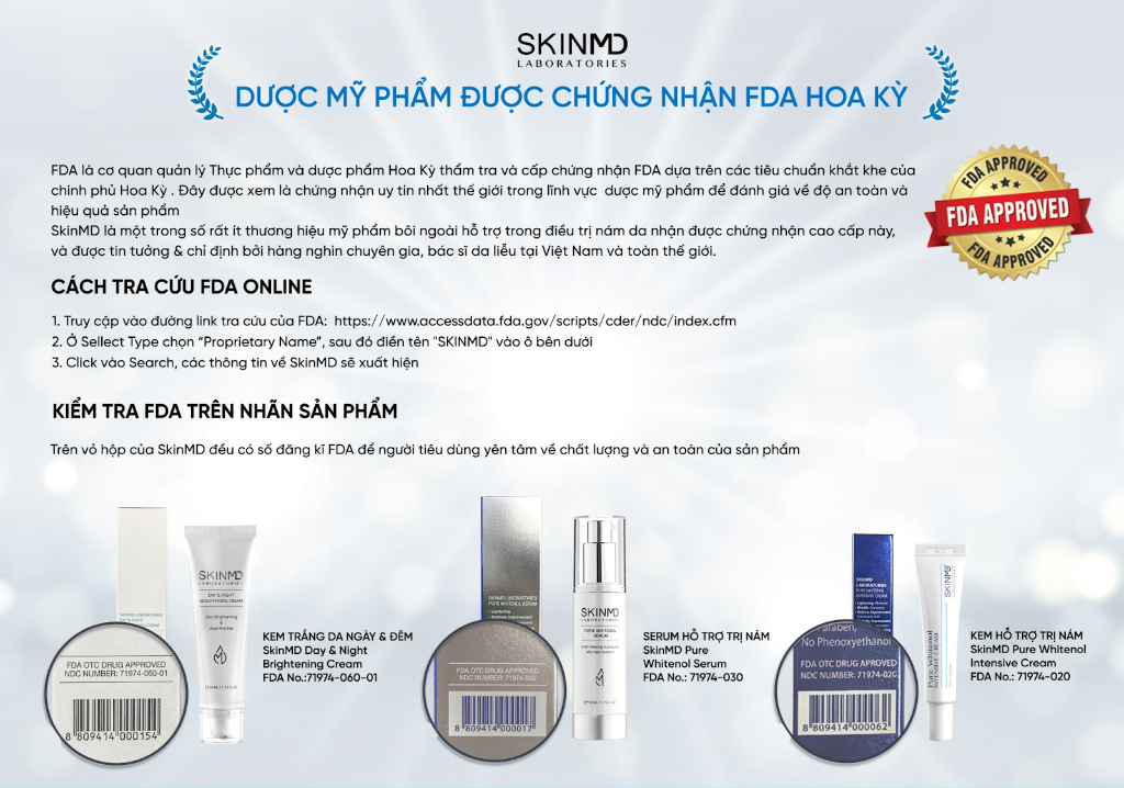 Mô tả Kem Dưỡng Trắng Da, mờ nám và ngăn chặn hình thành Melanin Skinmd Day & Night Brightening Cream 50ml - 1