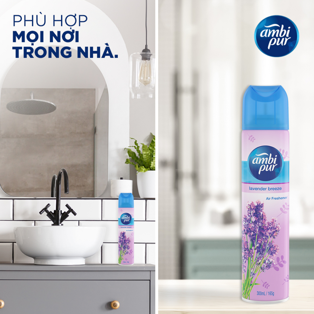 Mô tả Xịt Phòng AMBI PUR Aerosol Hương Oải Hương/ Chanh/ Đại Dương/ Tươi Mát Chai 300ml - 2
