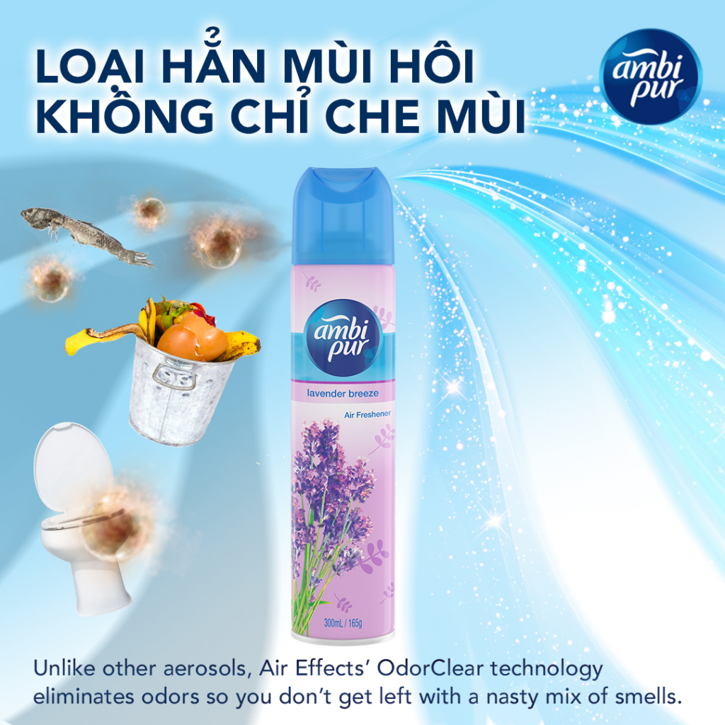 Mô tả Xịt Phòng AMBI PUR Aerosol Hương Oải Hương/ Chanh/ Đại Dương/ Tươi Mát Chai 300ml - 5