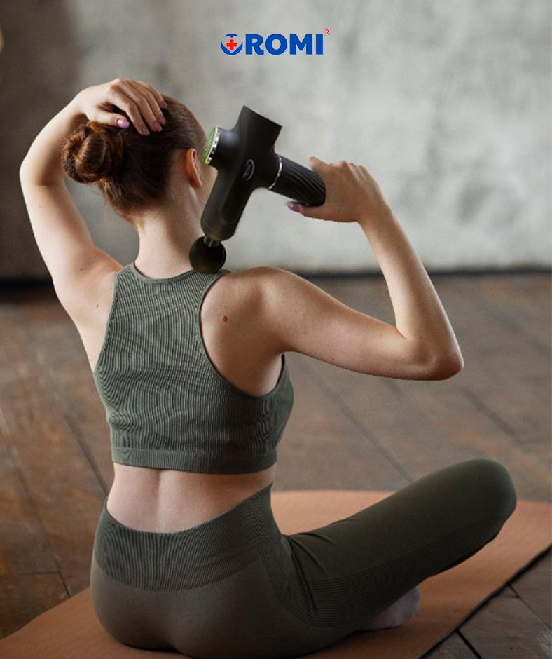 Mô tả Máy Massage Cầm Tay OROMI ORM-677 - Súng matxa giảm đau mỏi cơ bắp, lưng vai cổ - Mát xa toàn thân - 3