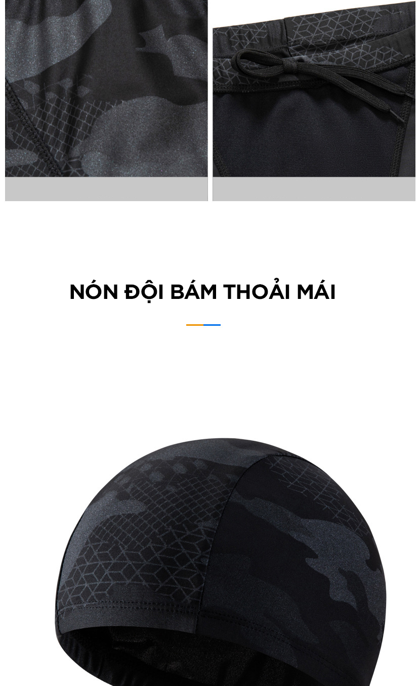 Mô tả Quần Bơi Lửng mẫu 2025 Tặng Kèm Nón Bơi Quần Bơi Nam Hoa Văn Camo Co Giãn Thoát Khí Nhanh Khô Cleacco Boro Sport - 10