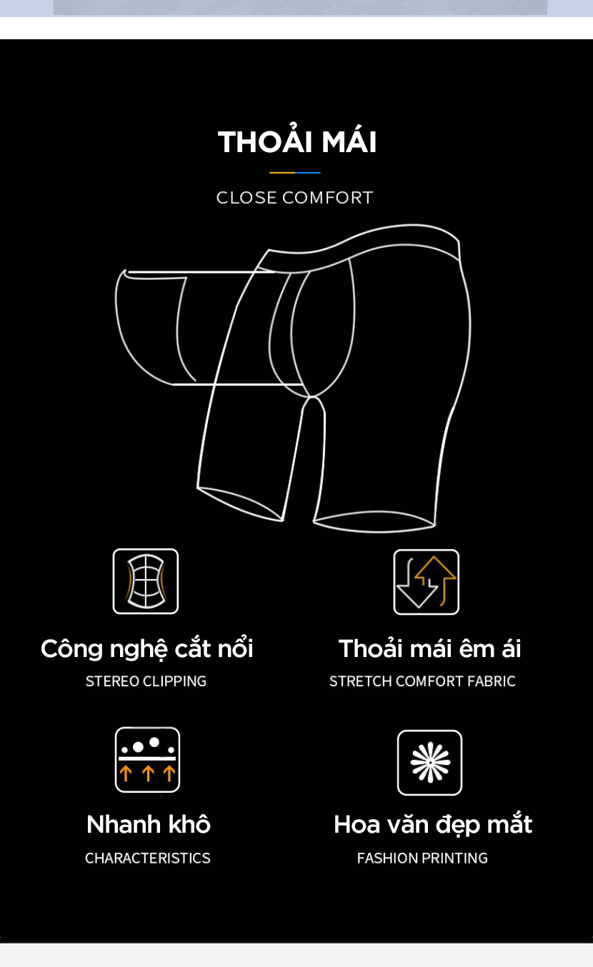 Mô tả Quần Bơi Nam Tặng Kèm Nón Bơi Bịt Tai  Hoa Văn Camo Thoát Nước Nhanh Cleacco CMNCM Boro Sport mẫu mới 2025 - 3