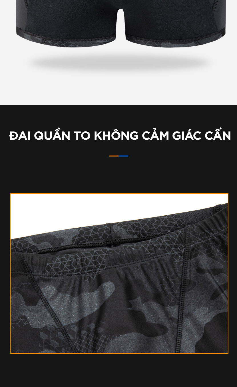 Mô tả Quần Bơi Nam Tặng Kèm Nón Bơi Bịt Tai  Hoa Văn Camo Thoát Nước Nhanh Cleacco CMNCM Boro Sport mẫu mới 2025 - 8