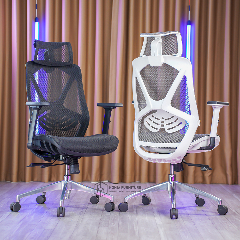 Mô tả Ghế công thái học Nghia Furniture Spider, Full lưới thoáng khí, ngả sâu 135 độ, bảo hành 3 năm - 12