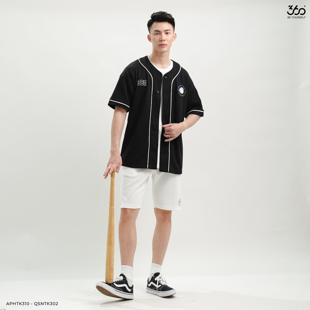 Mô tả Áo thun nam bóng chày thương hiệu 660 Boutique jersey hình thêu dày dặn form oversize áo sơ mi unisex - SHNTK416 - 4
