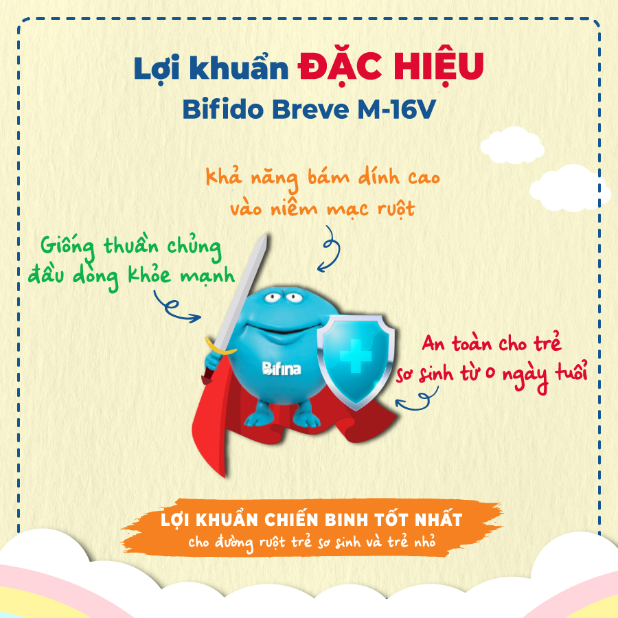 Mô tả Hỗ trợ ăn ngon, tăng đề kháng - Men vi sinh Bifina Baby Nhật Bản- Hộp 30 gói - 5