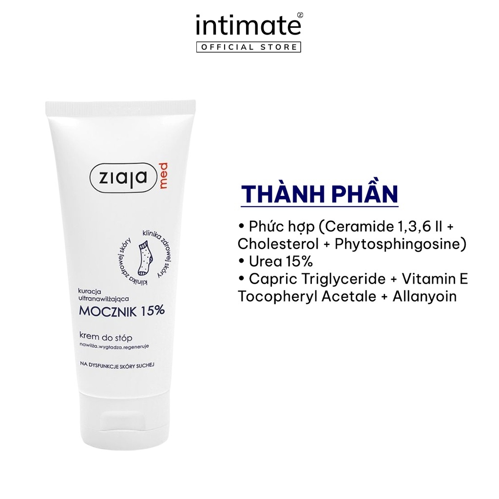 Mô tả Kem Mềm Da 15% Urê Ziaja Med ZIAJA Giúp Giảm Thô Ráp, Nứt Nẻ Và Cung Cấp Độ Ẩm Cho Da 100ml - 2