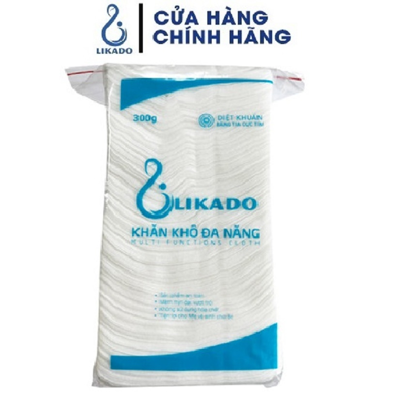 Mô tả Khăn khô đa năng cho bé Likado 300g kích thước (15x20cm)(1 gói) - 2