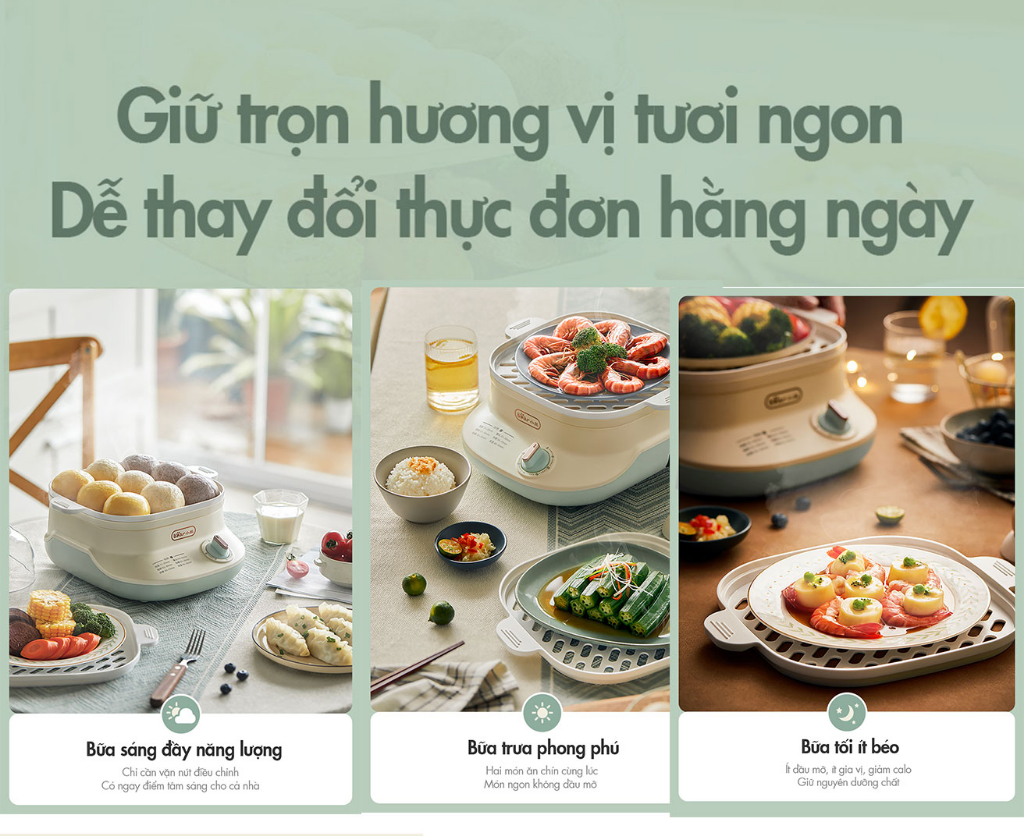 Mô tả Nồi hấp thức ăn đa năng Bear DZG-C60Q8 - Hàng Chính Hãng BH 18 tháng - 3