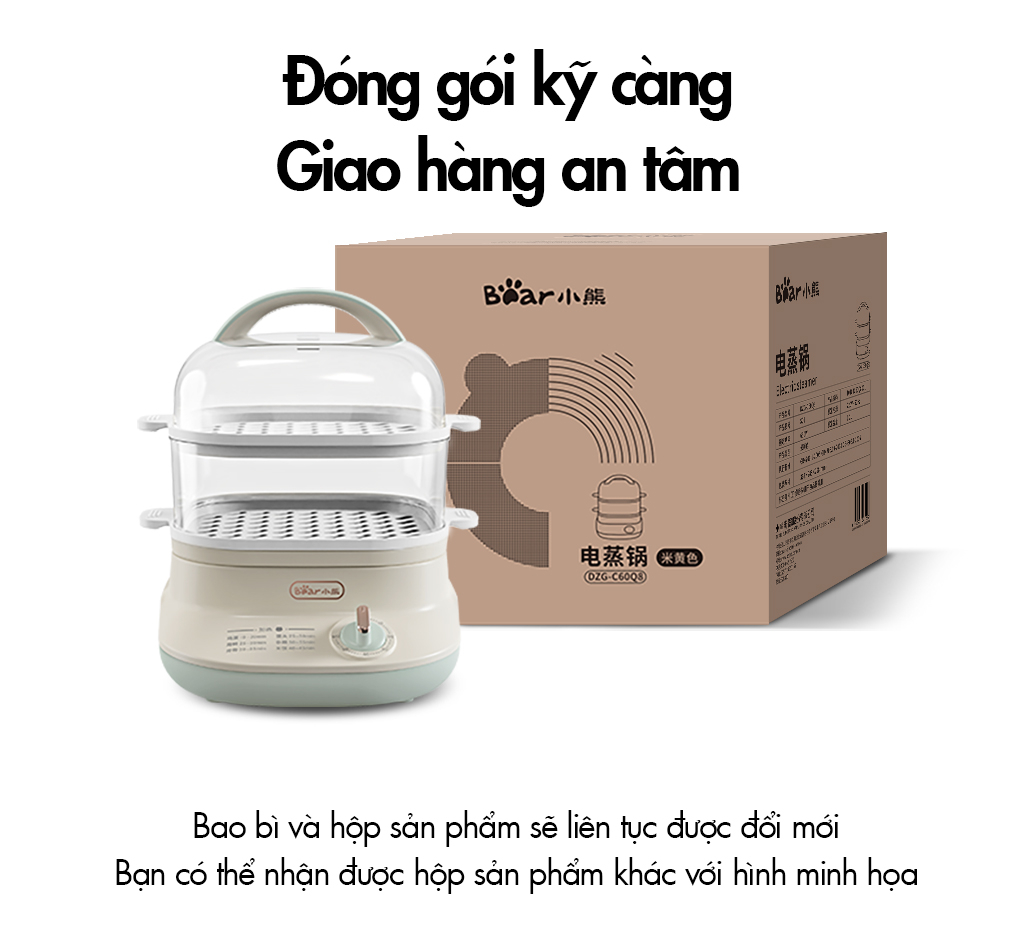 Mô tả Nồi hấp thức ăn đa năng Bear DZG-C60Q8 - Hàng Chính Hãng BH 18 tháng - 8