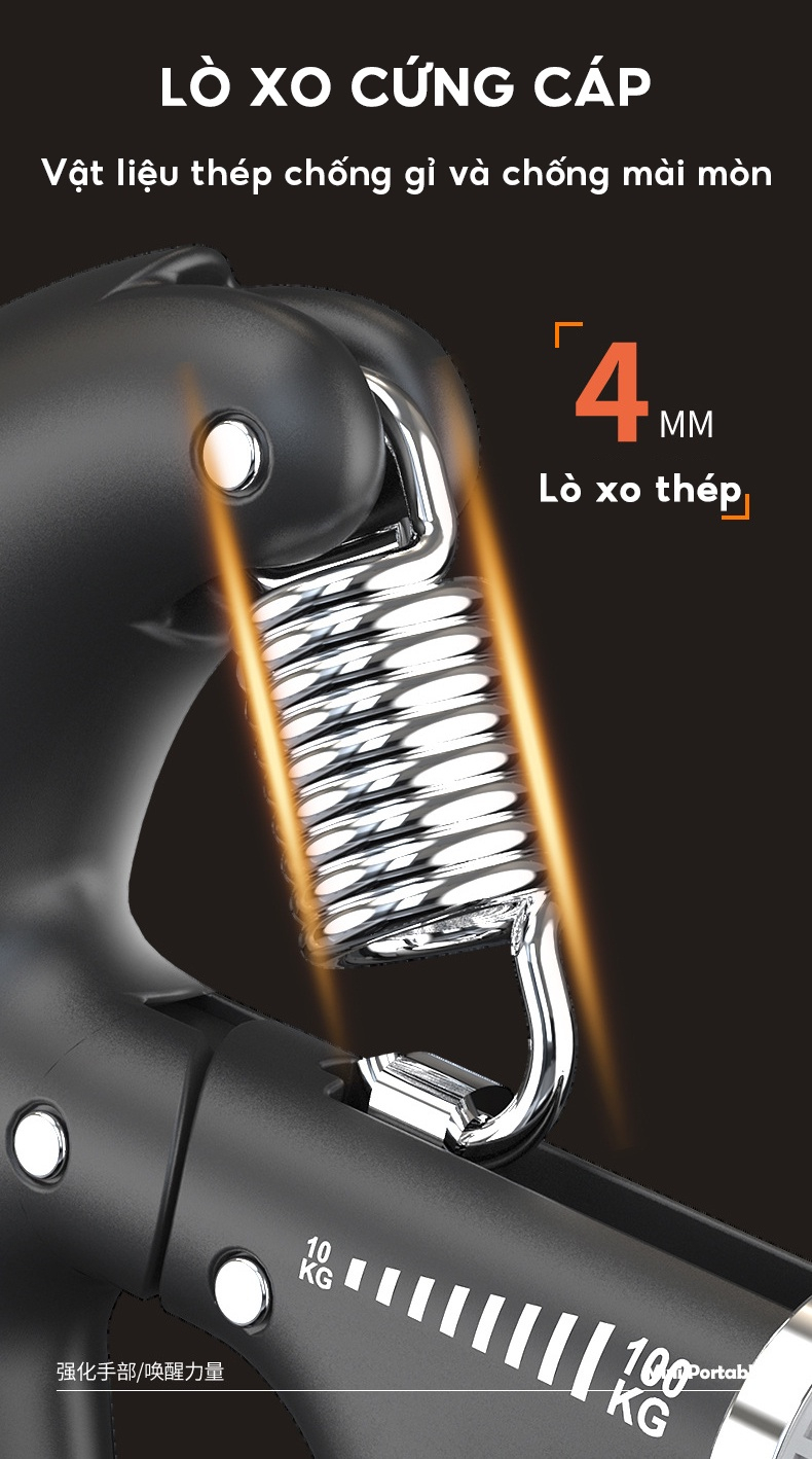Mô tả Kìm Bóp Tay Điều Chỉnh Lực Từ 10-100kg Tích Hợp Đồng Hồ Đếm Số Điện Tử Đại Nam Sport - 6