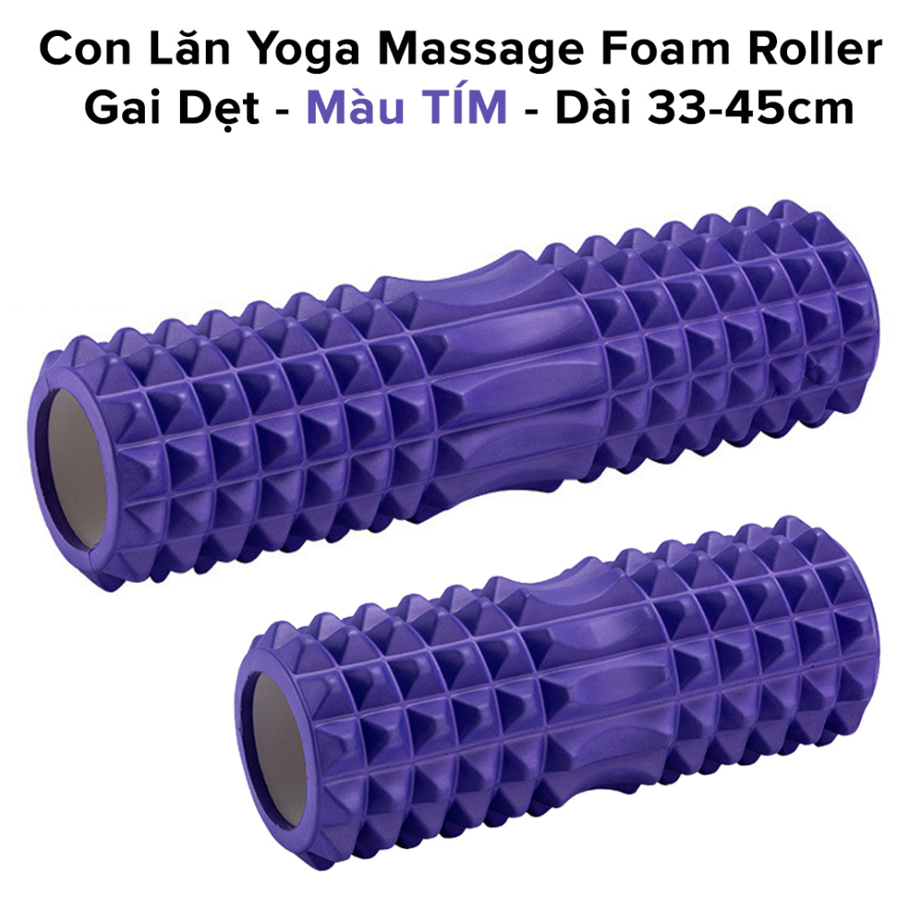 Mô tả Foam Roller Massage - Con Lăn Yoga Matxa Tập Gym Tập Thể Thao Giãn Cơ Ống Trụ Lăn Xốp Có Gai Hãng Amalife - 9