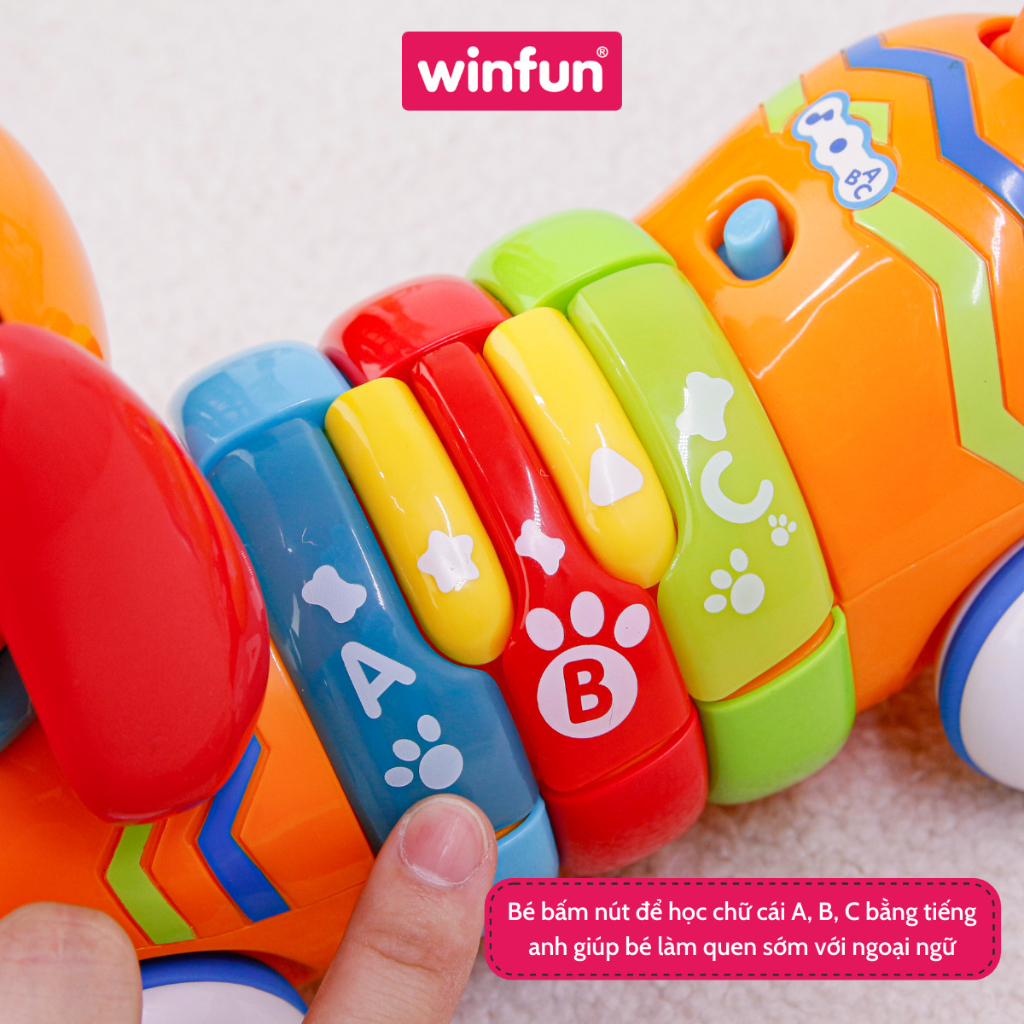 Mô tả Xe ô tô đồ chơi thông minh điều khiển từ xa Winfun 1142 cho bé hình cún con cầu vồng có phát nhạc - 5